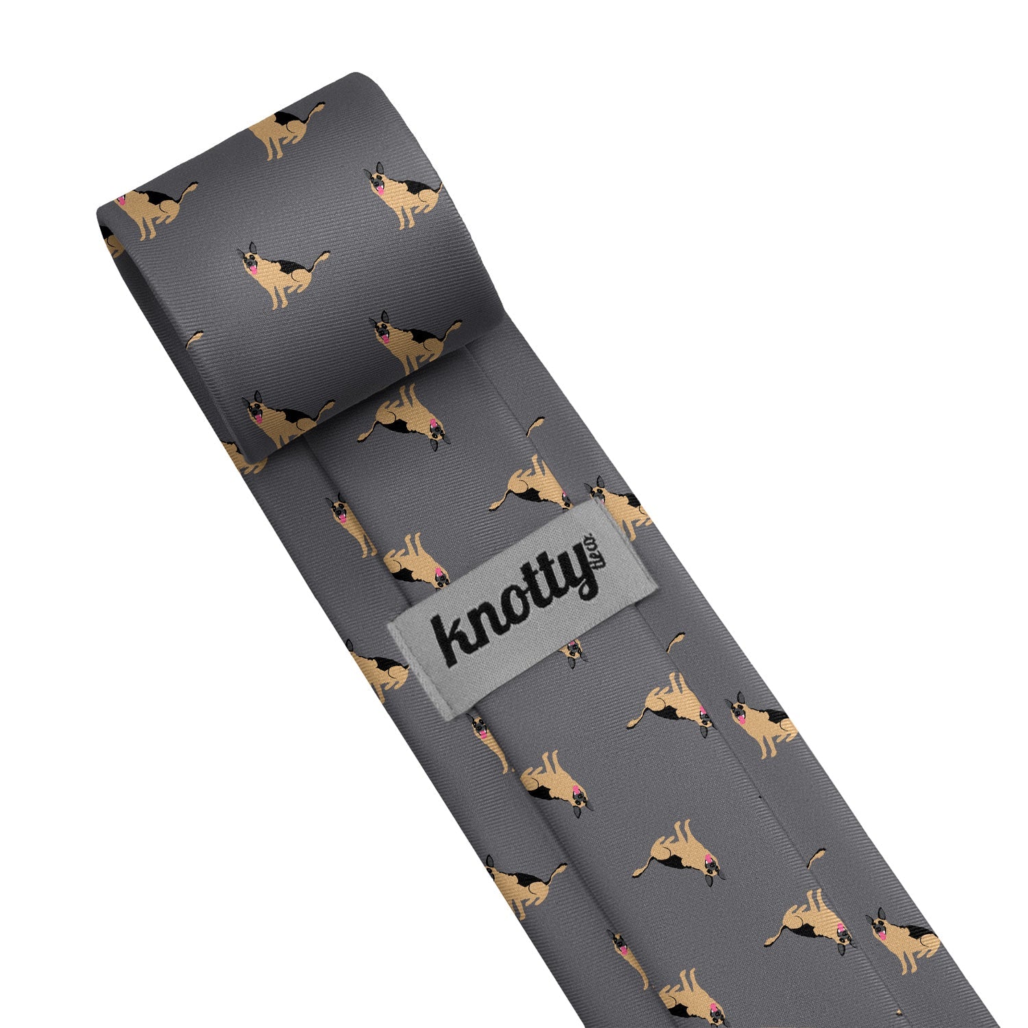 German Shepherd Necktie - Tag - Knotty Tie Co.