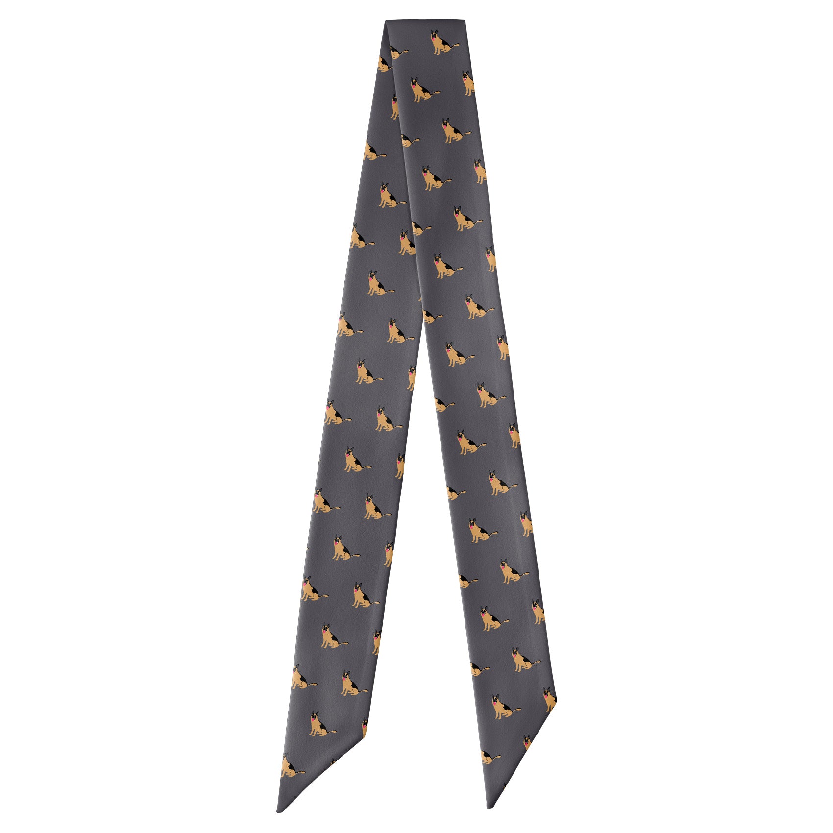 German Shepherd Hair Scarf - Full View of Hair Scarf - Knotty Tie Co.