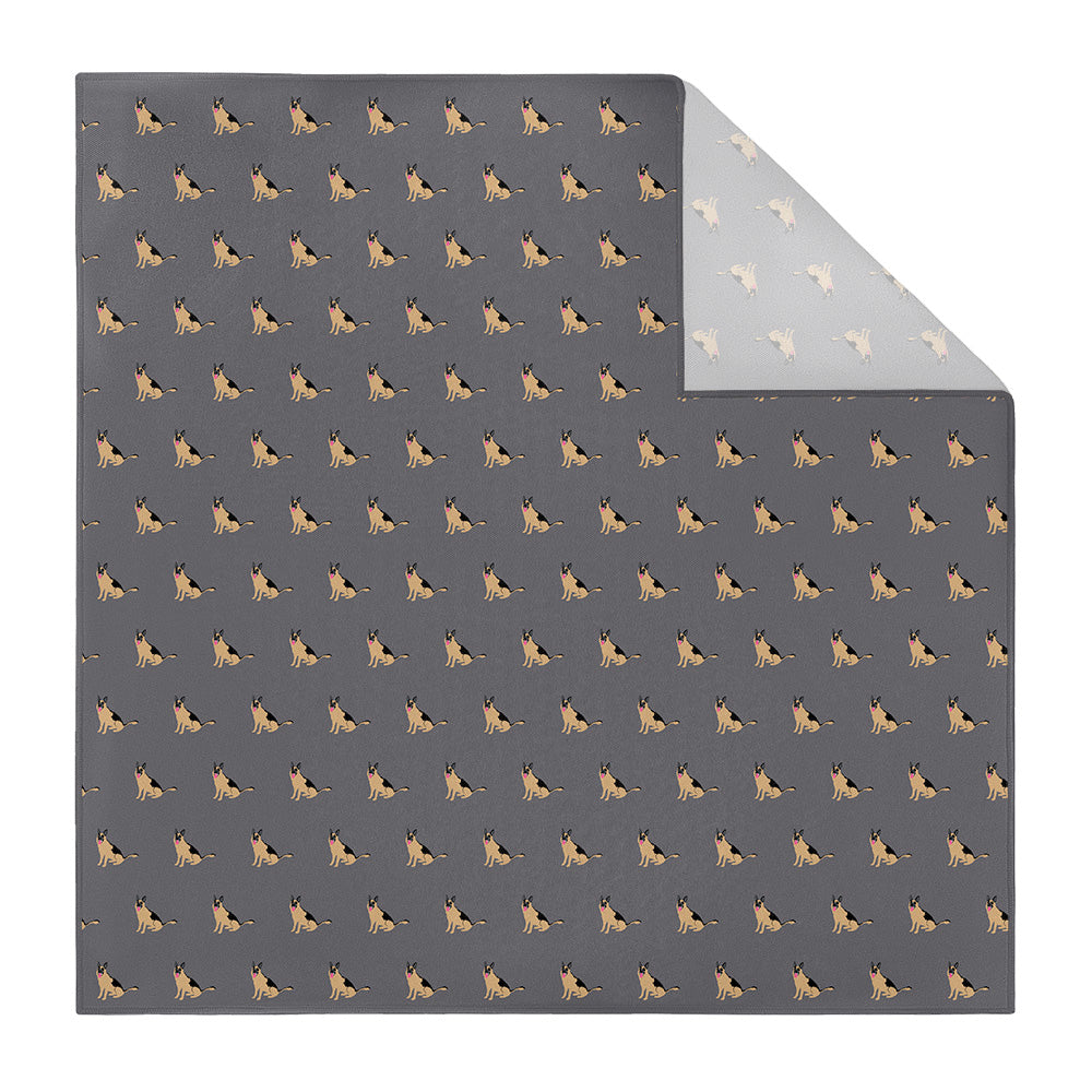 German Shepherd Pocket Square - Printed - Knotty Tie Co.