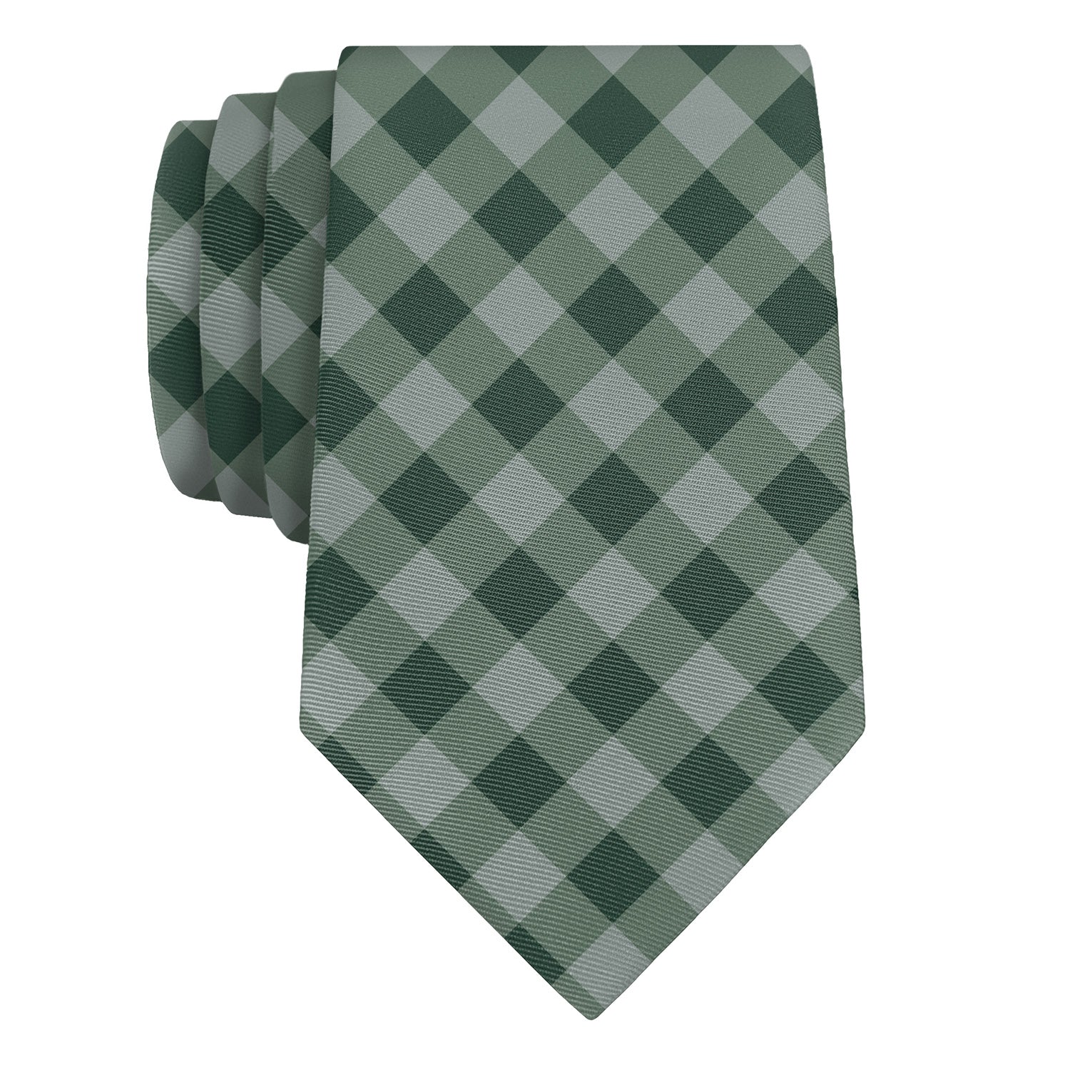 Gingham Plaid Necktie - Rolled - Knotty Tie Co.