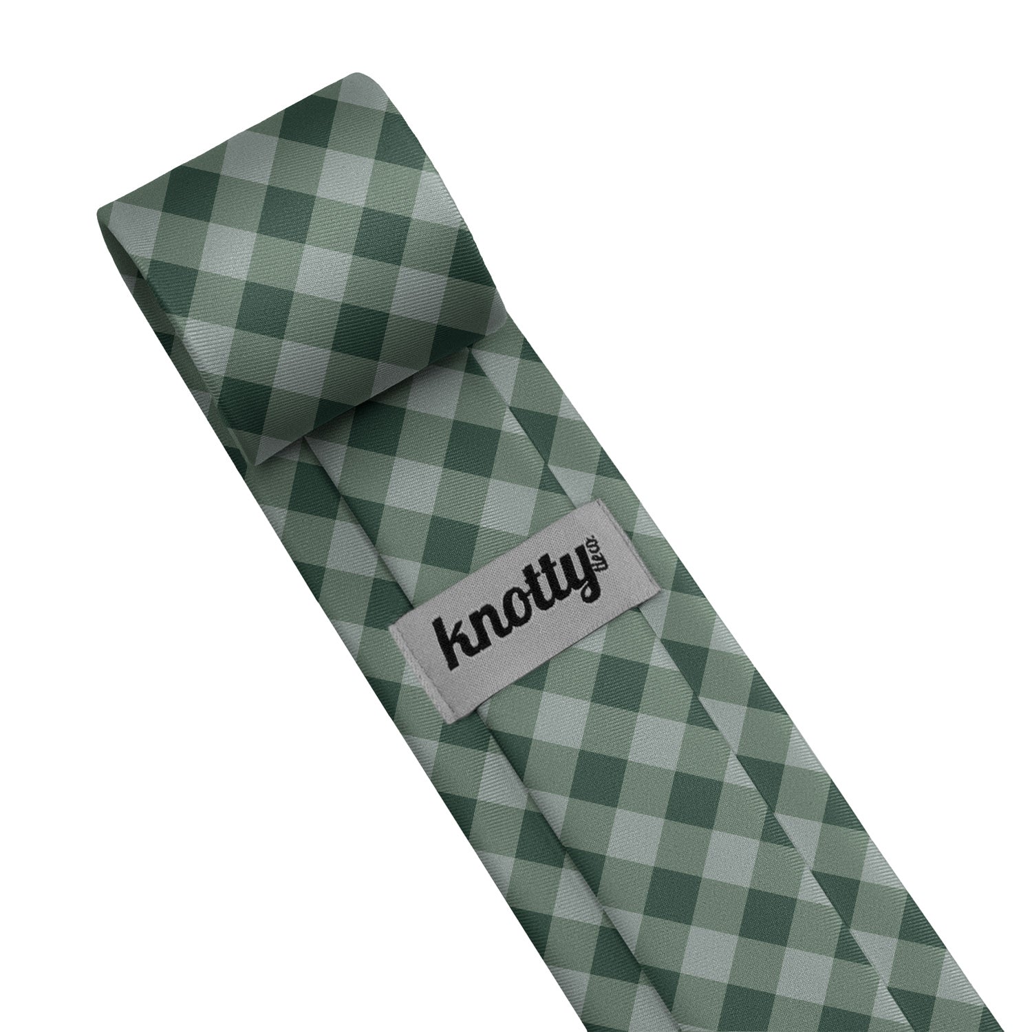 Gingham Plaid Necktie - Tag - Knotty Tie Co.