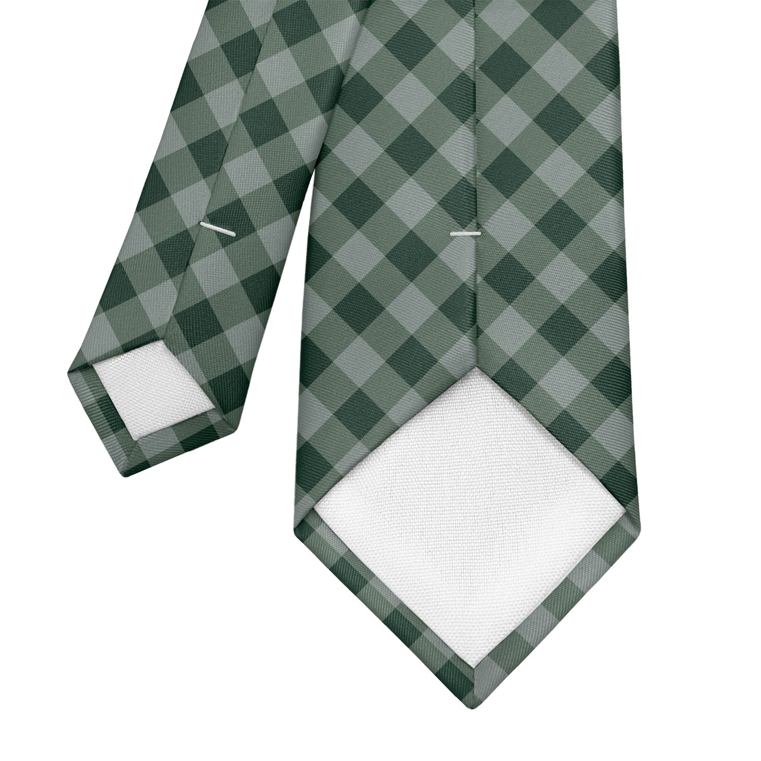 Gingham Plaid Necktie - Tipping - Knotty Tie Co.