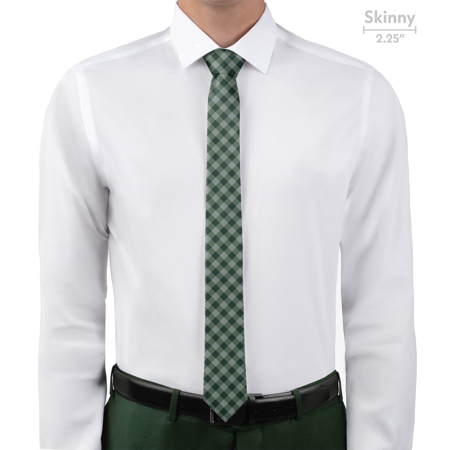 Gingham Plaid Necktie - Skinny - Knotty Tie Co.