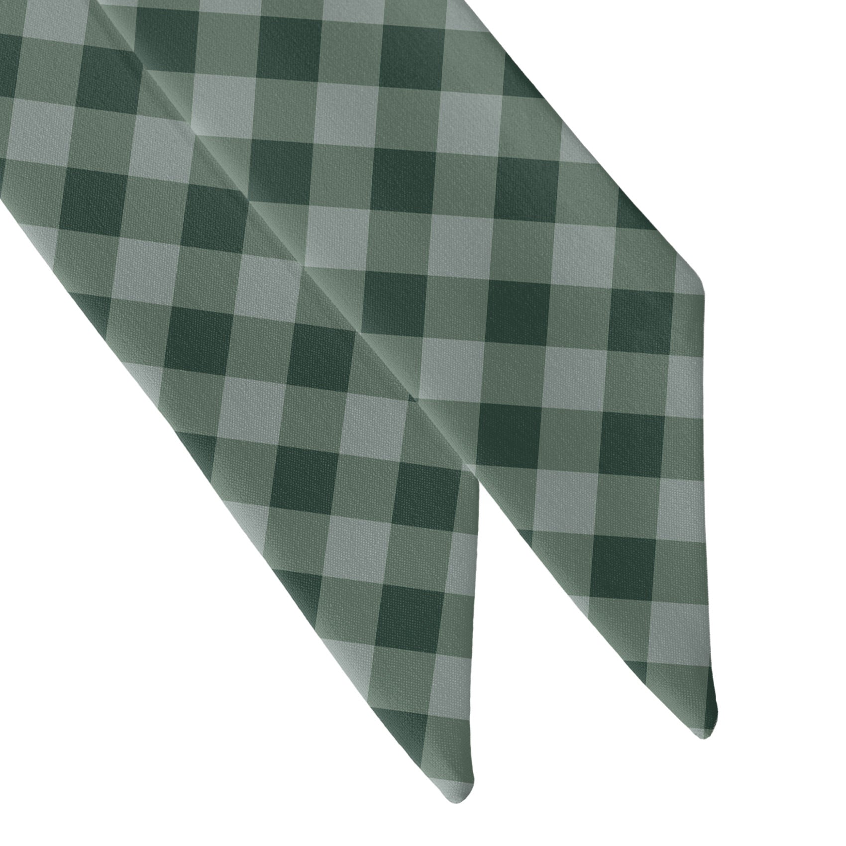 Gingham Plaid Hair Scarf - Scarf Tapered Ends - Knotty Tie Co.