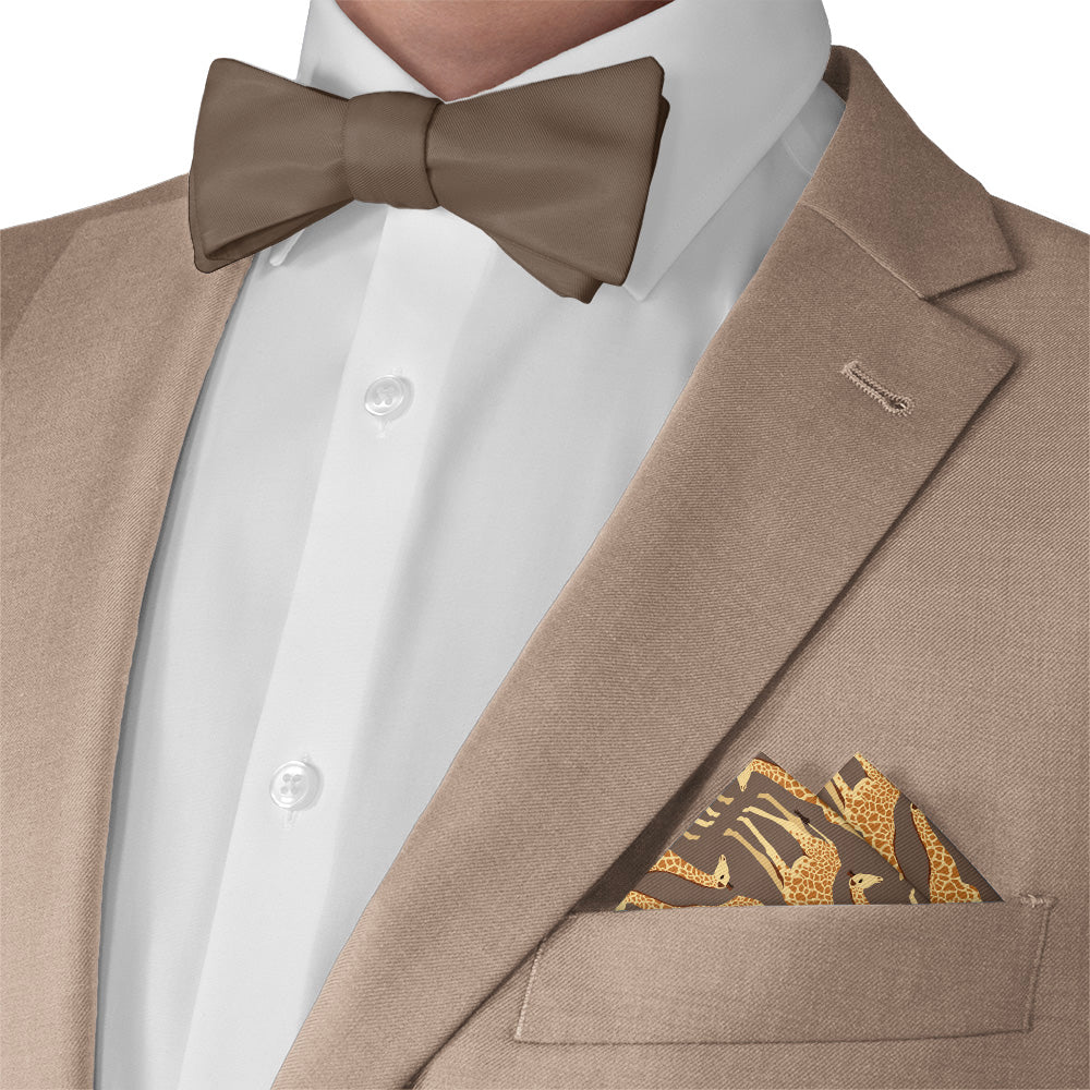 Giraffe Pocket Square - Matching Bow Tie - Knotty Tie Co.