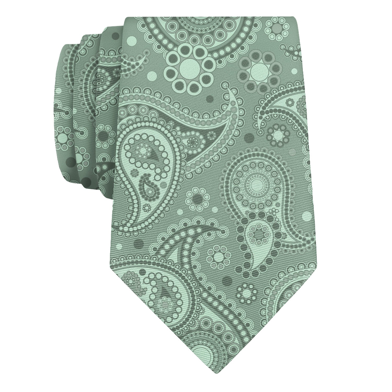 Goldie Paisley Necktie - Rolled - Knotty Tie Co.