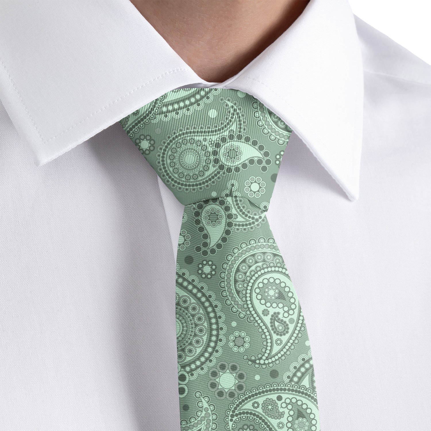 Goldie Paisley Necktie - Rolled - Knotty Tie Co.