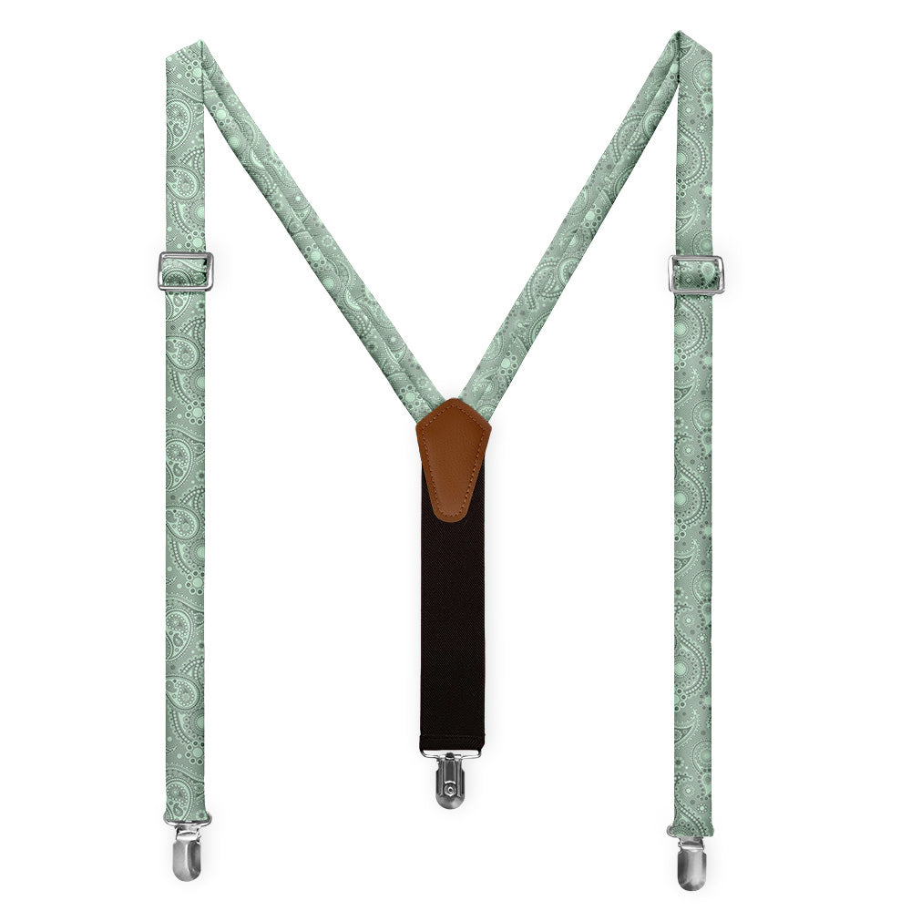 Goldie Paisley Suspenders - Full Front View - Knotty Tie Co.