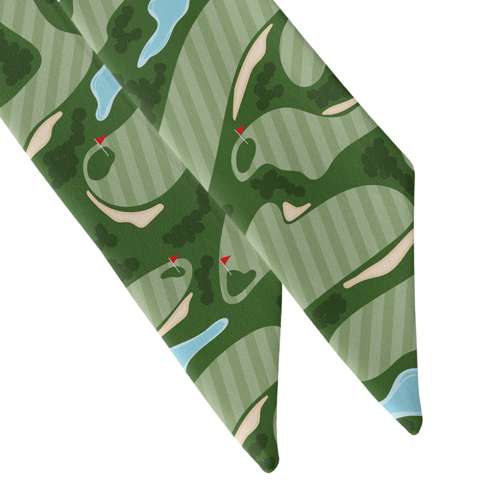 Golf Course Hair Scarf - Scarf Tapered Ends - Knotty Tie Co.