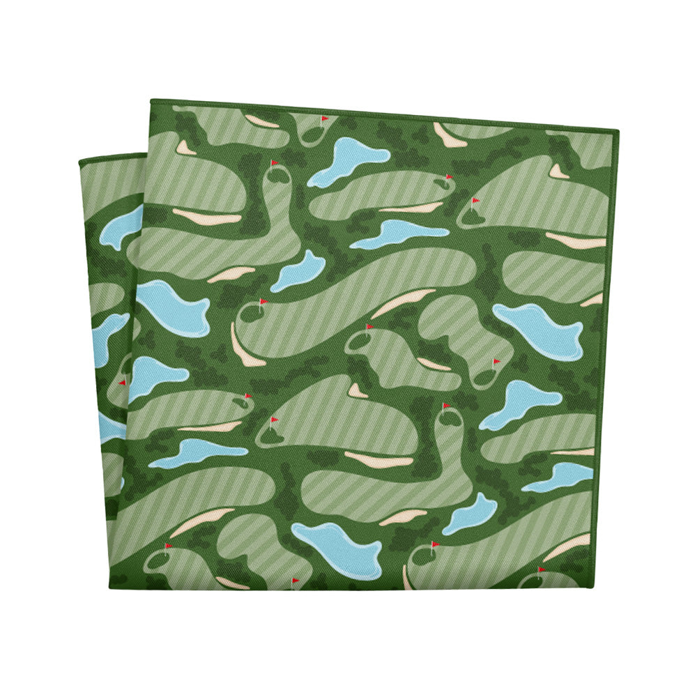 Golf Course Pocket Square - 12" Square - Knotty Tie Co.