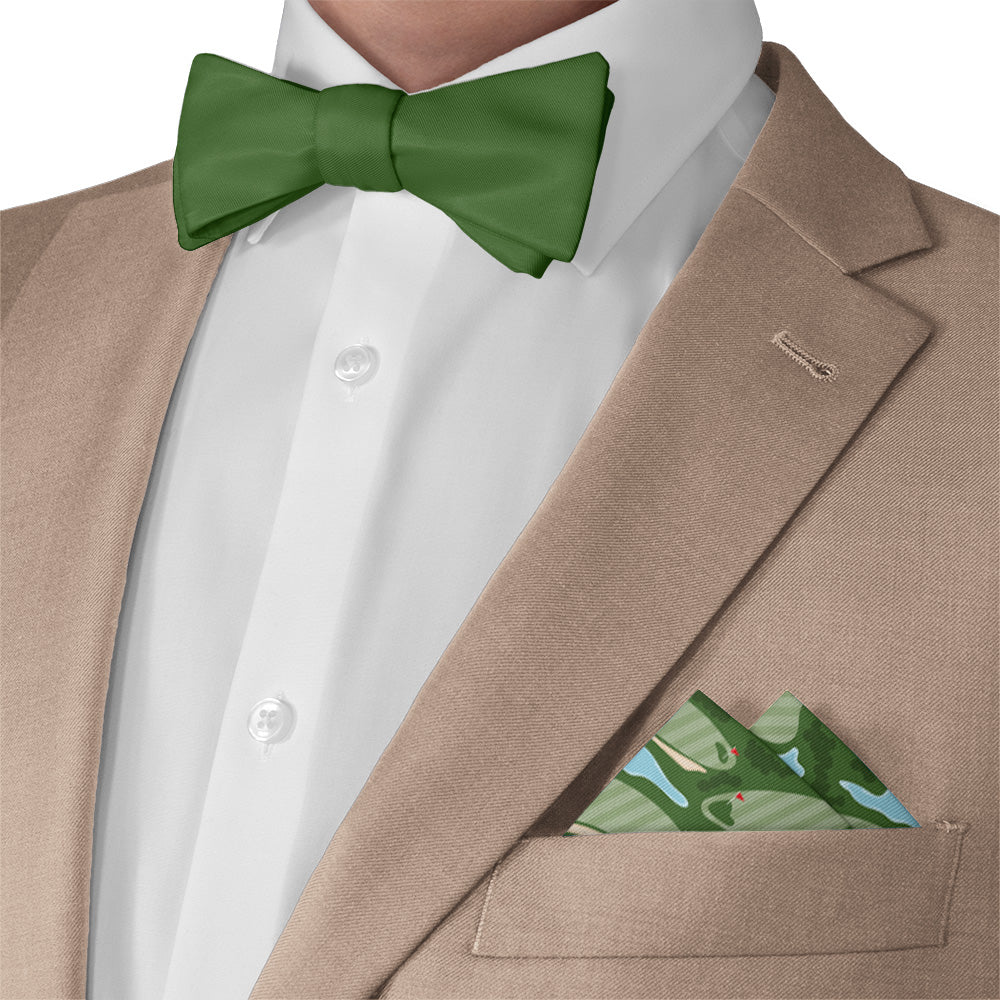 Golf Course Pocket Square - Matching Bow Tie - Knotty Tie Co.