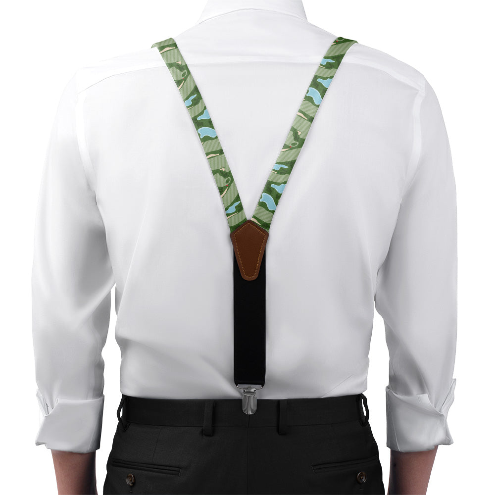 Golf Course Suspenders - On Model Front View - Knotty Tie Co.