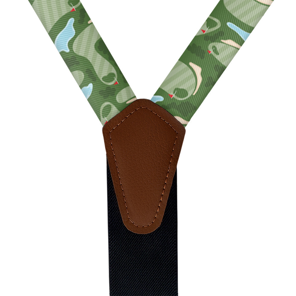 Golf Course Suspenders - Vegan Leather Y-Back - Knotty Tie Co.