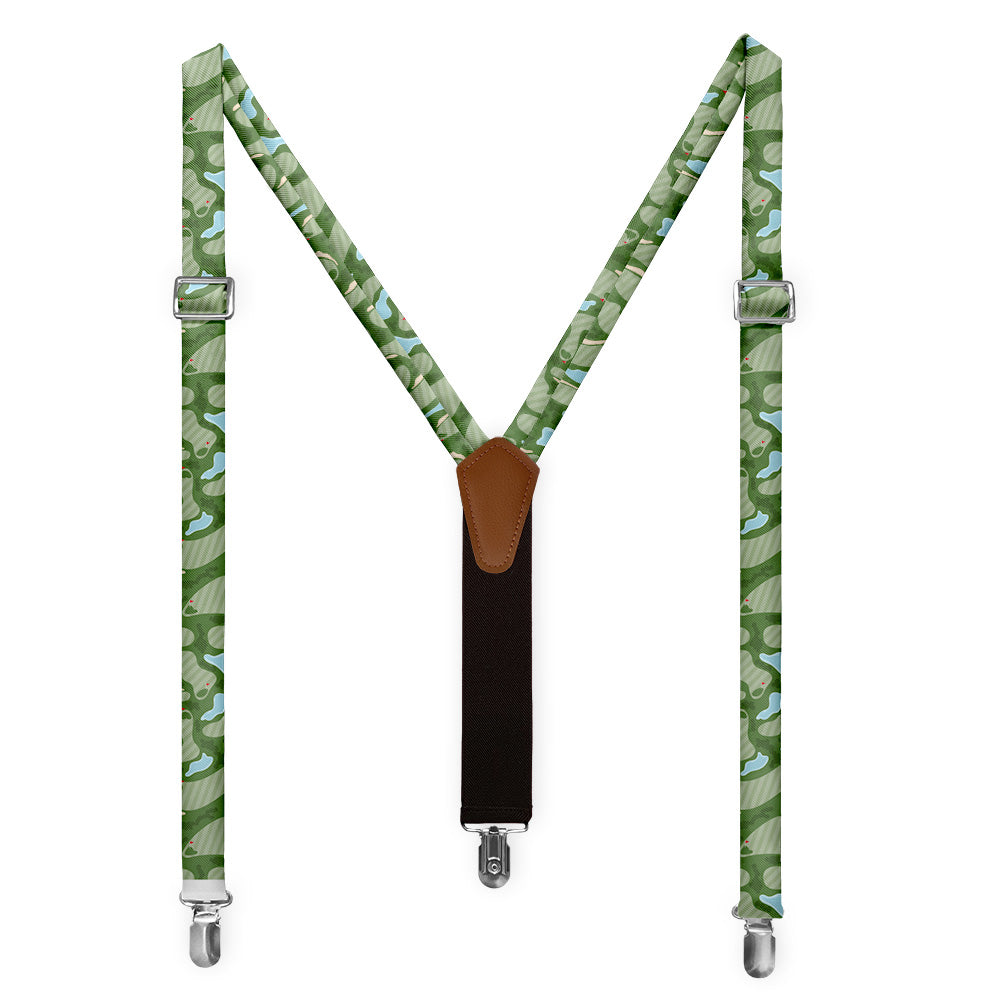 Golf Course Suspenders - Full Front View - Knotty Tie Co.