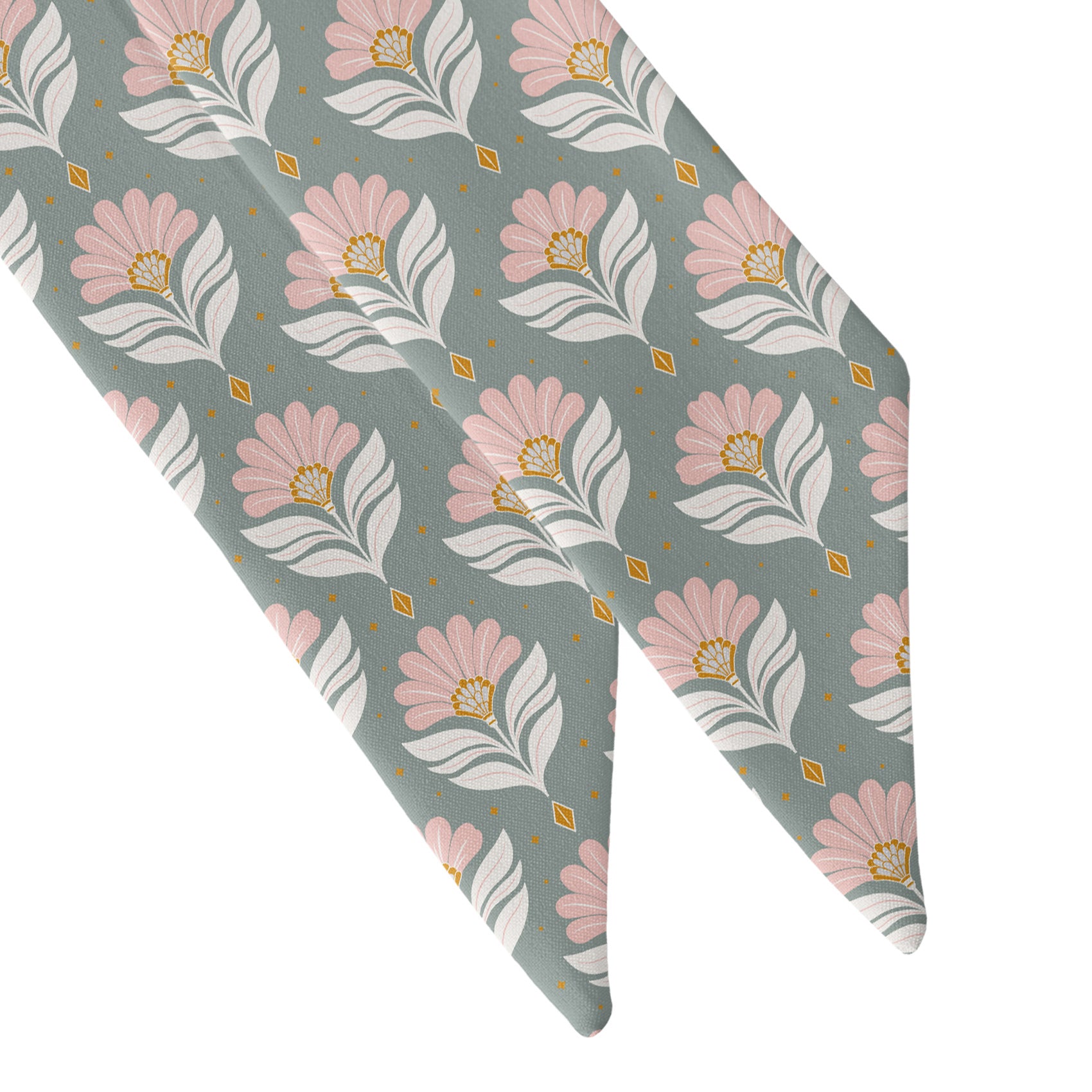 Grand Deco Floral Hair Scarf - Scarf Tapered Ends - Knotty Tie Co.