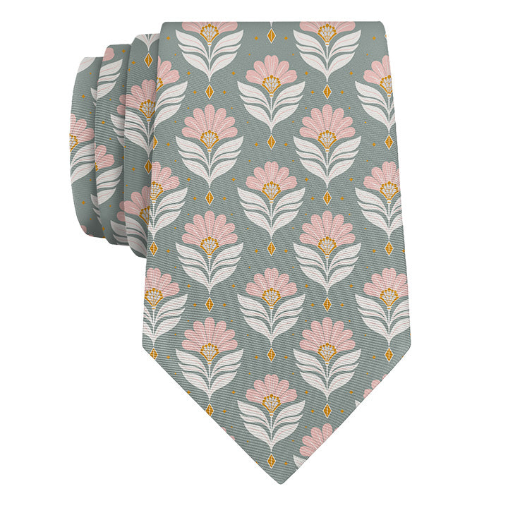 Grand Deco Floral Necktie - Rolled - Knotty Tie Co.
