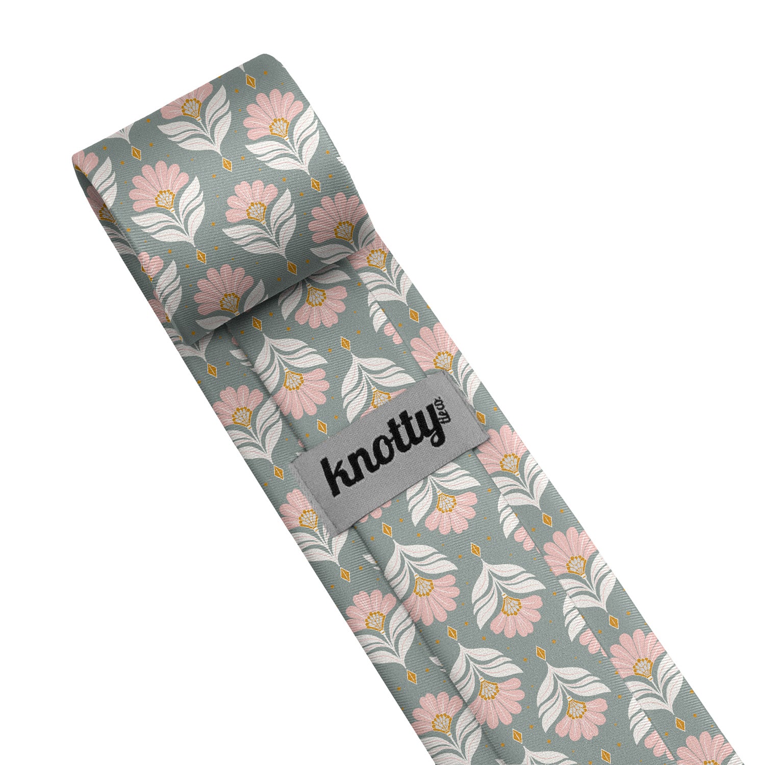 Grand Deco Floral Necktie - Tag - Knotty Tie Co.