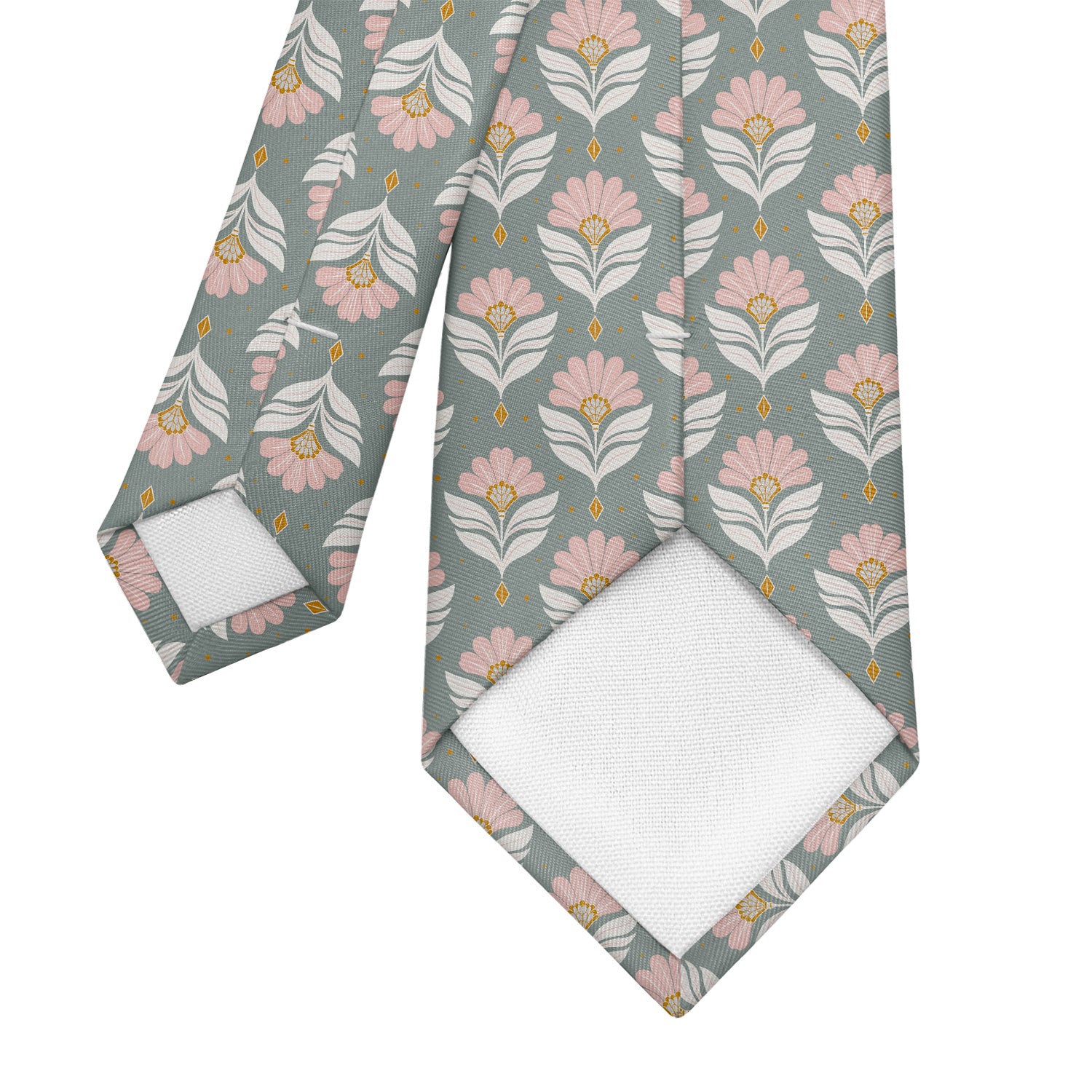 Grand Deco Floral Necktie - Tipping - Knotty Tie Co.