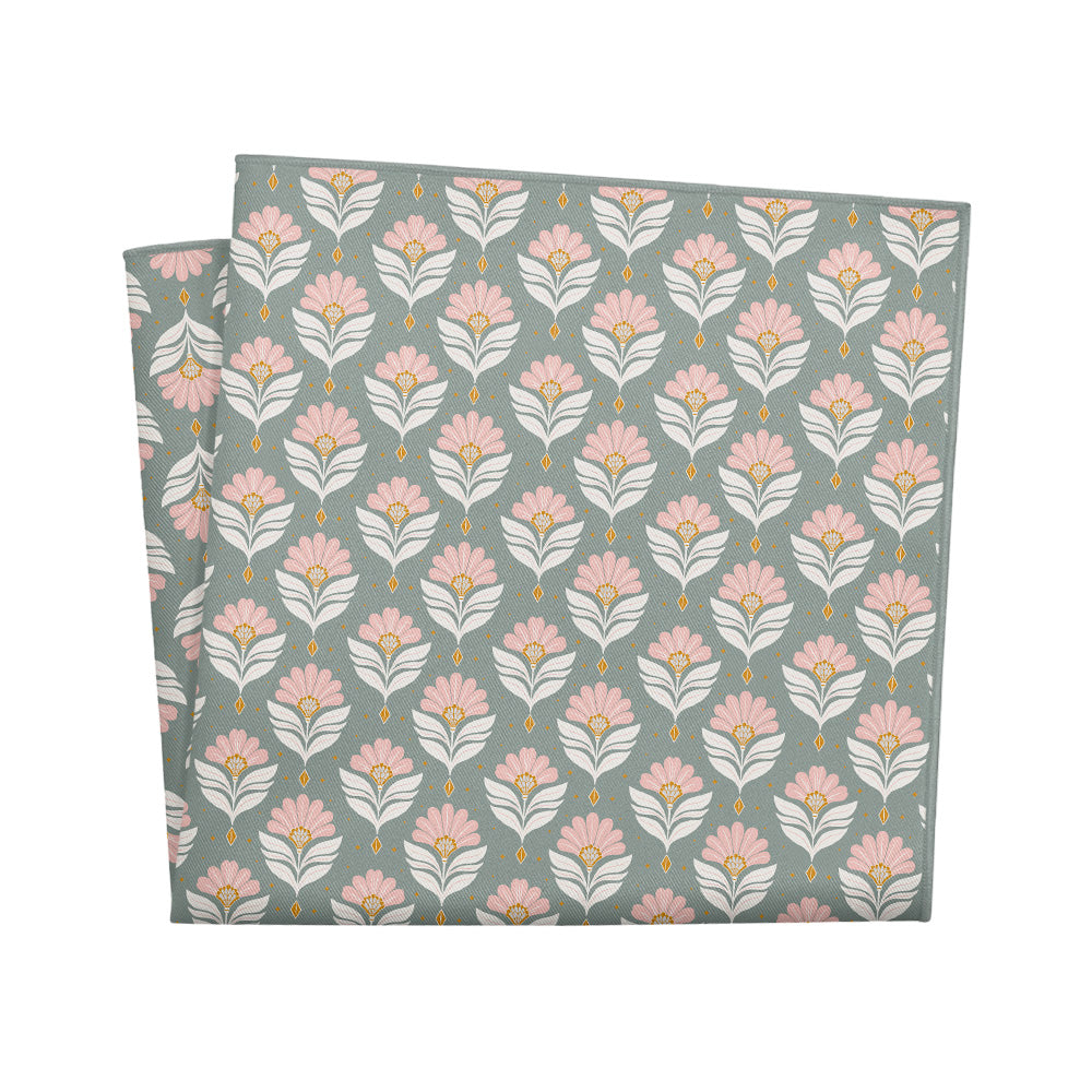 Grand Deco Floral Pocket Square - 12" Square - Knotty Tie Co.