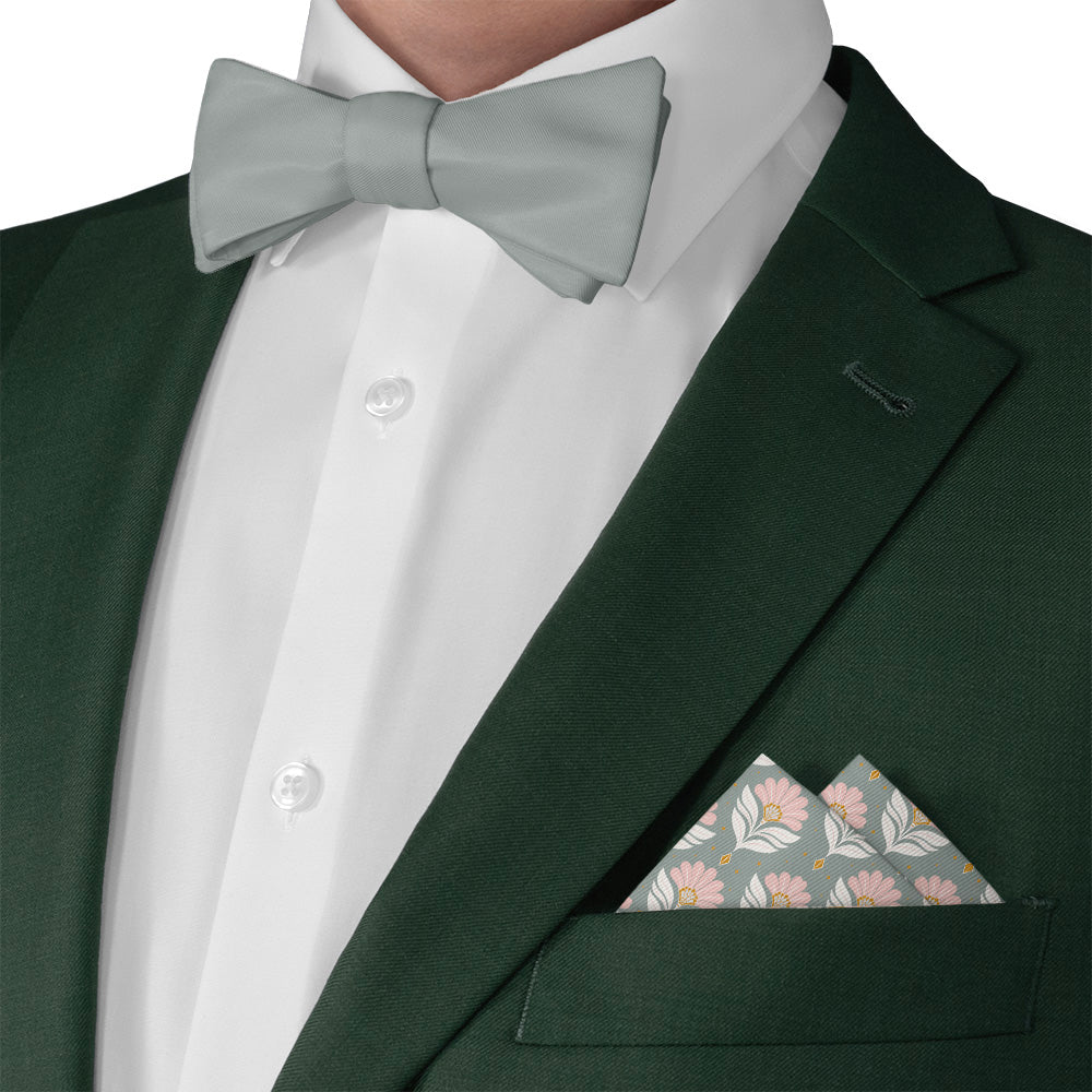 Grand Deco Floral Pocket Square - Matching Bow Tie - Knotty Tie Co.