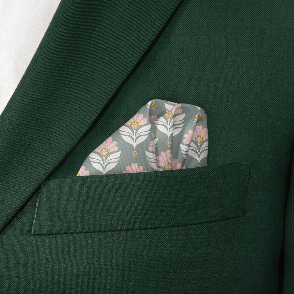 Grand Deco Floral Pocket Square - Wave Fold - Knotty Tie Co.