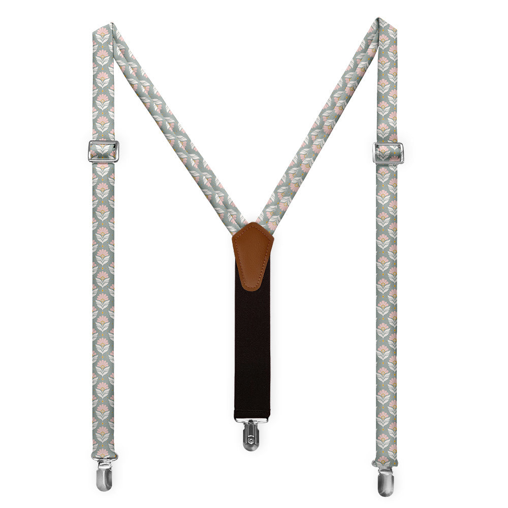 Grand Deco Floral Suspenders - Full Front View - Knotty Tie Co.
