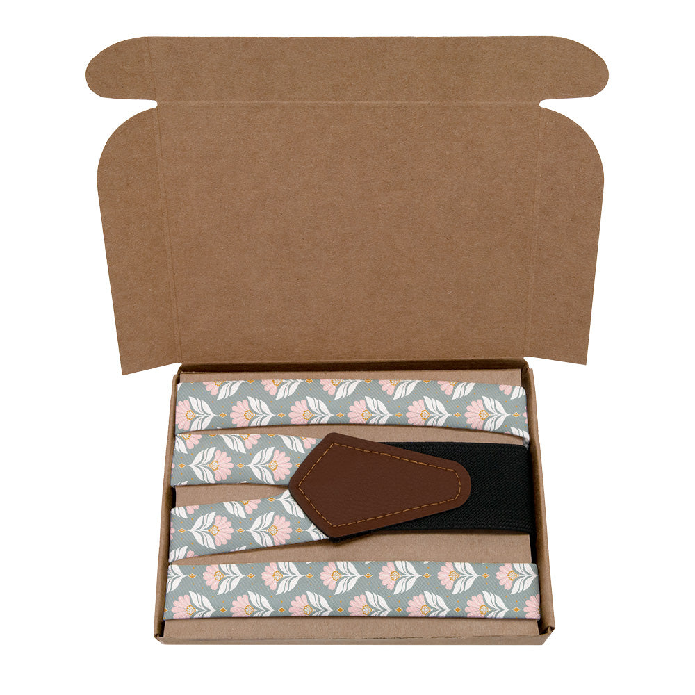 Grand Deco Floral Suspenders - Kraft Gift Box Packaging - Knotty Tie Co.