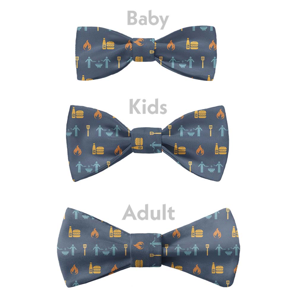 Grilling With Friends Bow Tie - Bow Sizes - Knotty Tie Co.