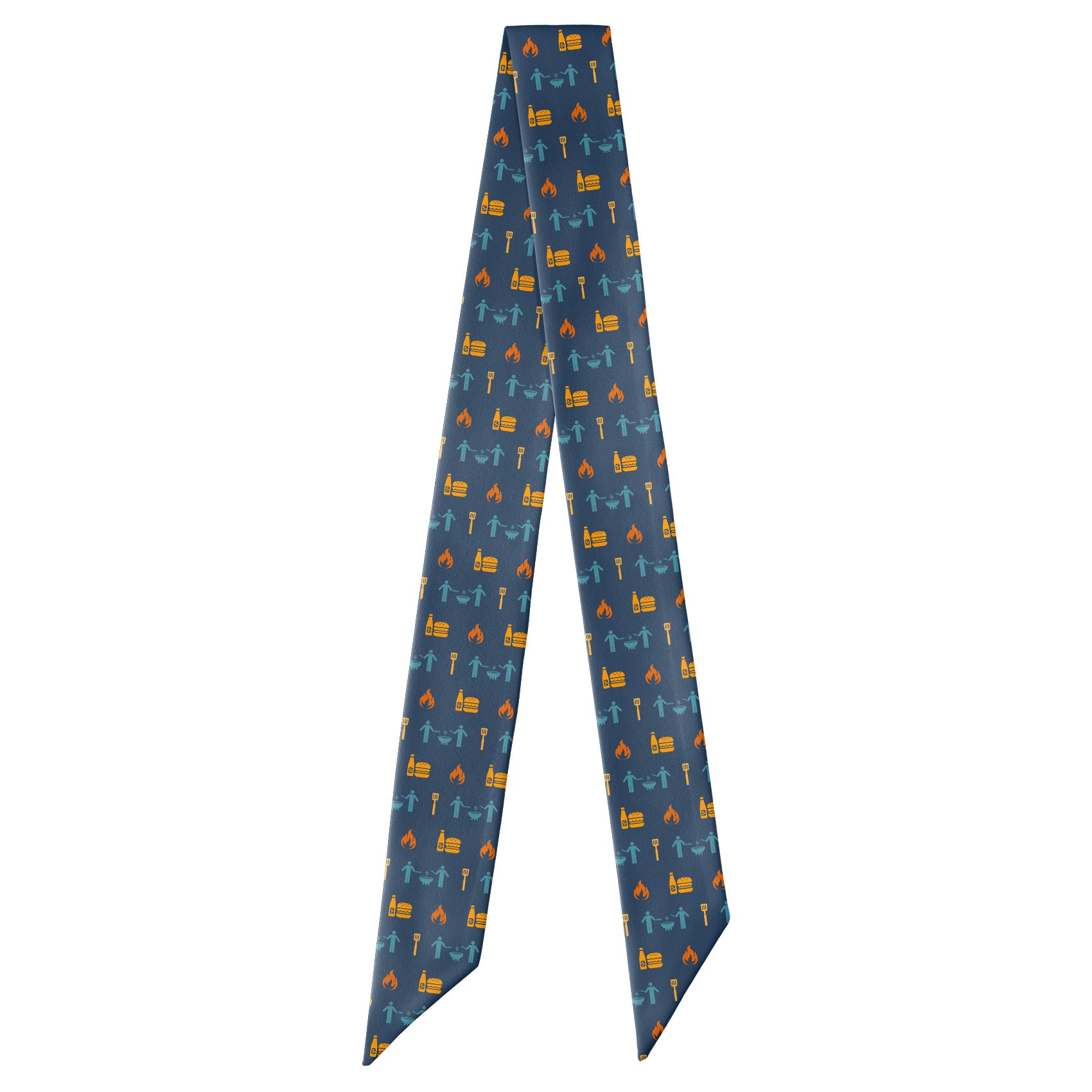 Grilling With Friends Hair Scarf - Full View of Hair Scarf - Knotty Tie Co.
