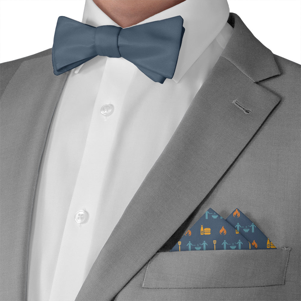 Grilling With Friends Pocket Square - Matching Bow Tie - Knotty Tie Co.