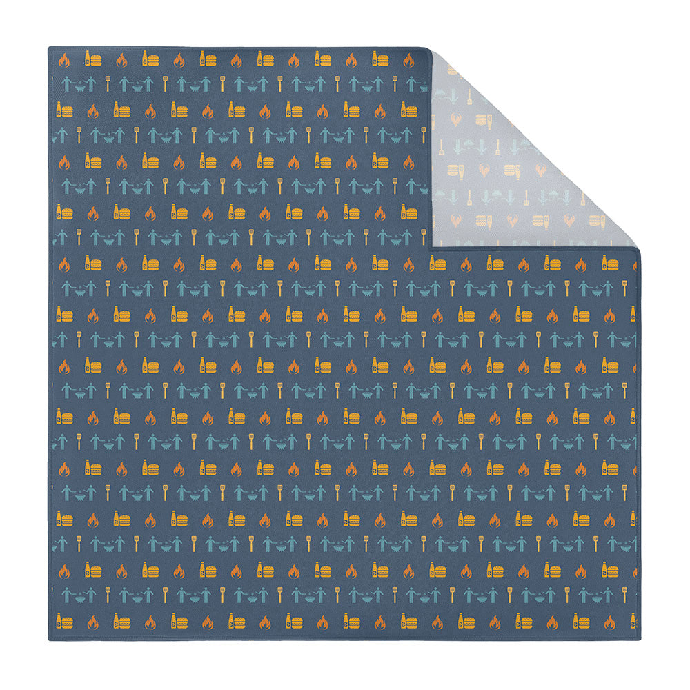 Grilling With Friends Pocket Square - Printed - Knotty Tie Co.