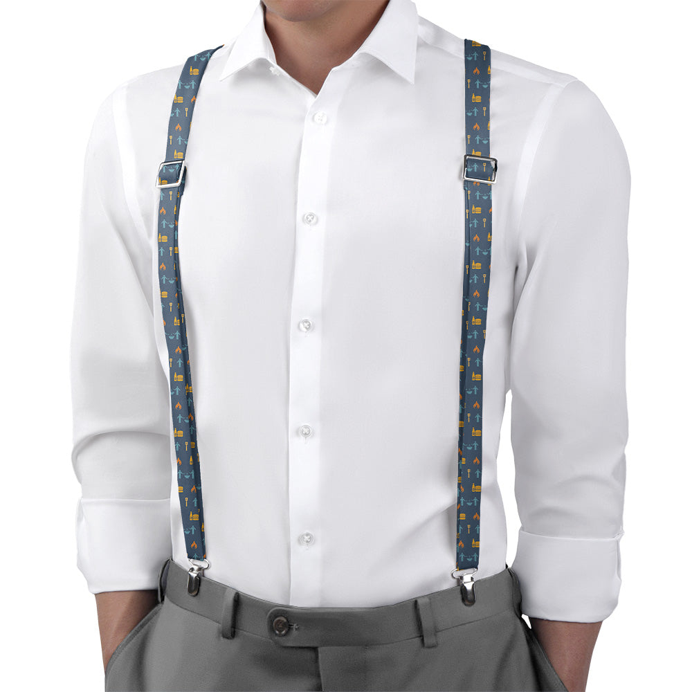 Grilling With Friends Suspenders - On Model Back View - Knotty Tie Co.