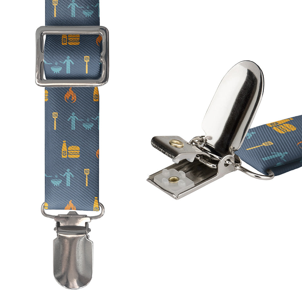 Grilling With Friends Suspenders - Hardware and Strap - Knotty Tie Co.