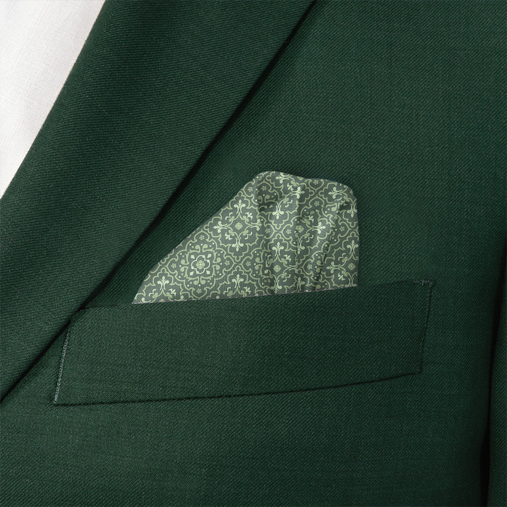 Guilded Medallion Pocket Square - Wave Fold - Knotty Tie Co.