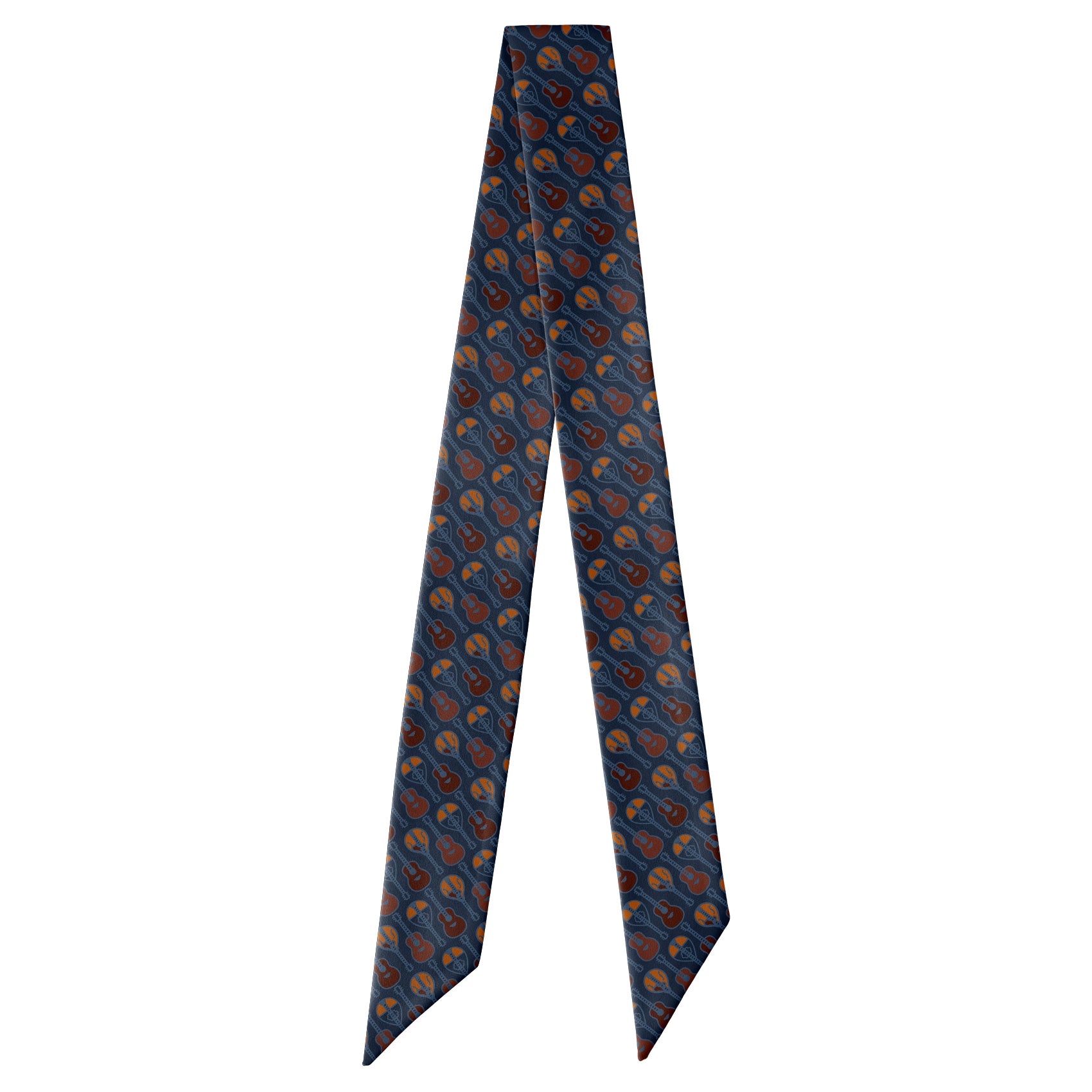 Guitars Hair Scarf - Full View of Hair Scarf - Knotty Tie Co.
