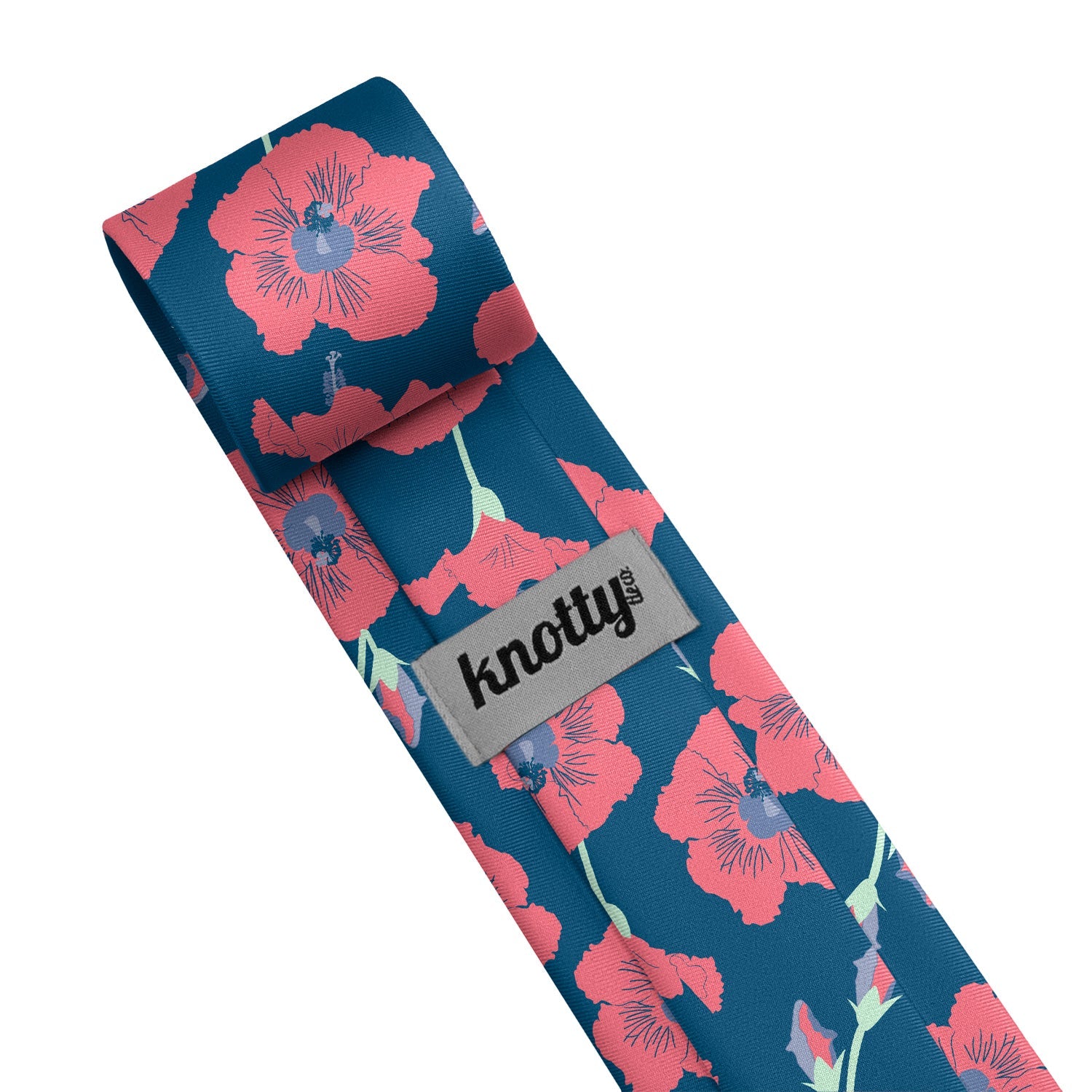 Happy Hibiscus Necktie - Tag - Knotty Tie Co.