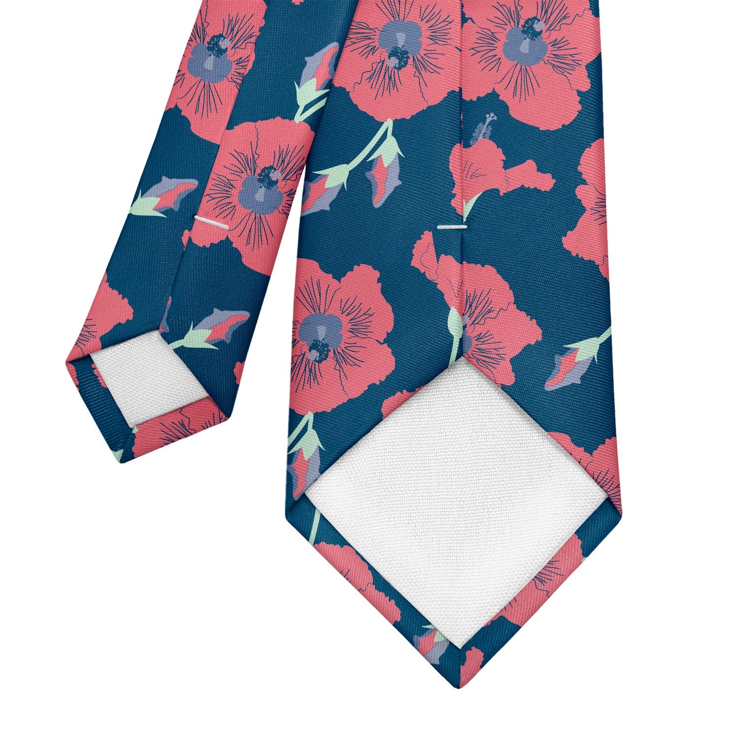 Happy Hibiscus Necktie - Tipping - Knotty Tie Co.