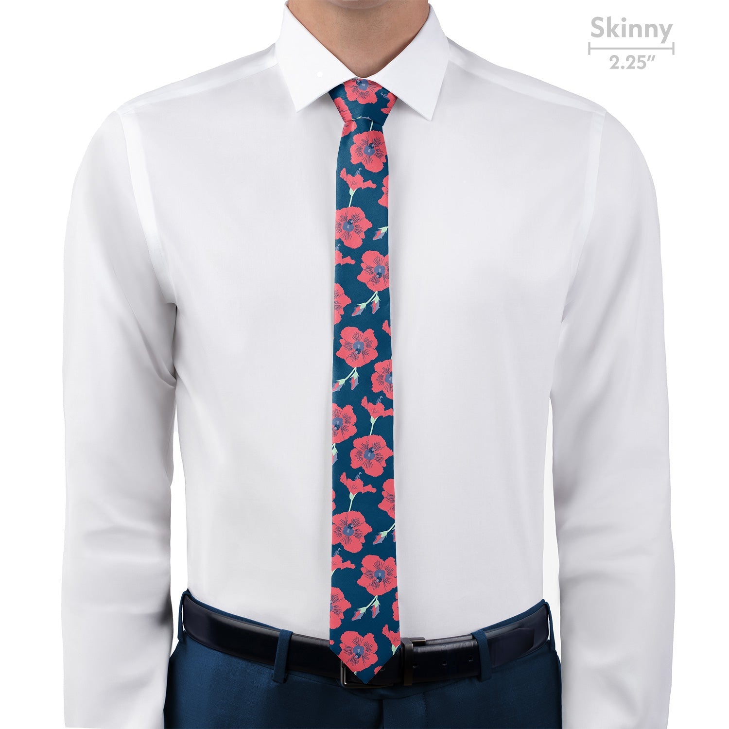 Happy Hibiscus Necktie - Skinny - Knotty Tie Co.