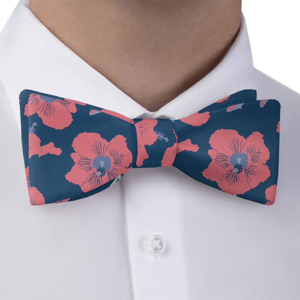 Happy Hibiscus Bow Tie - Self Tie Bow Tie - Knotty Tie Co.
