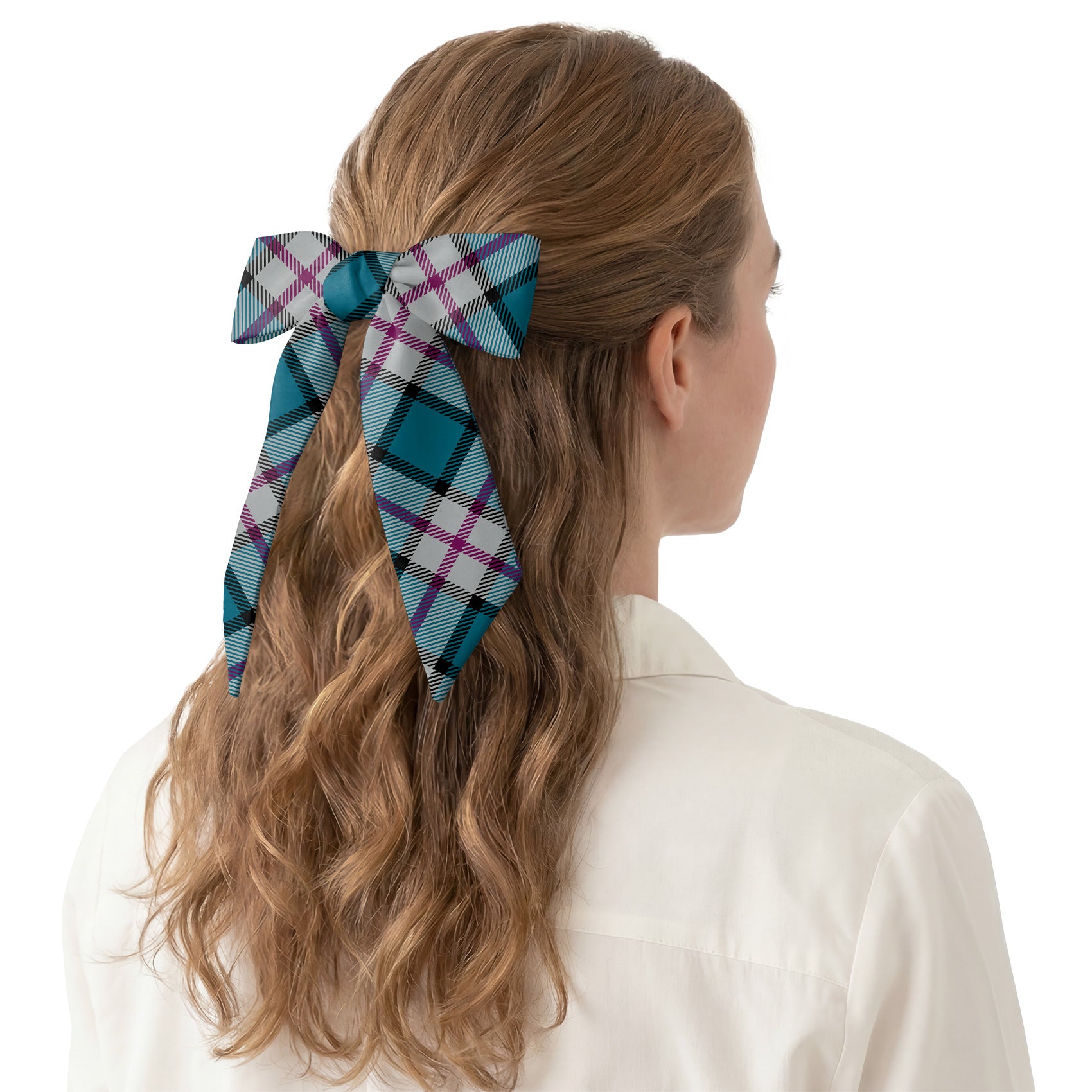 Harrison Plaid Hair Scarf - Hair Scarf - Knotty Tie Co.