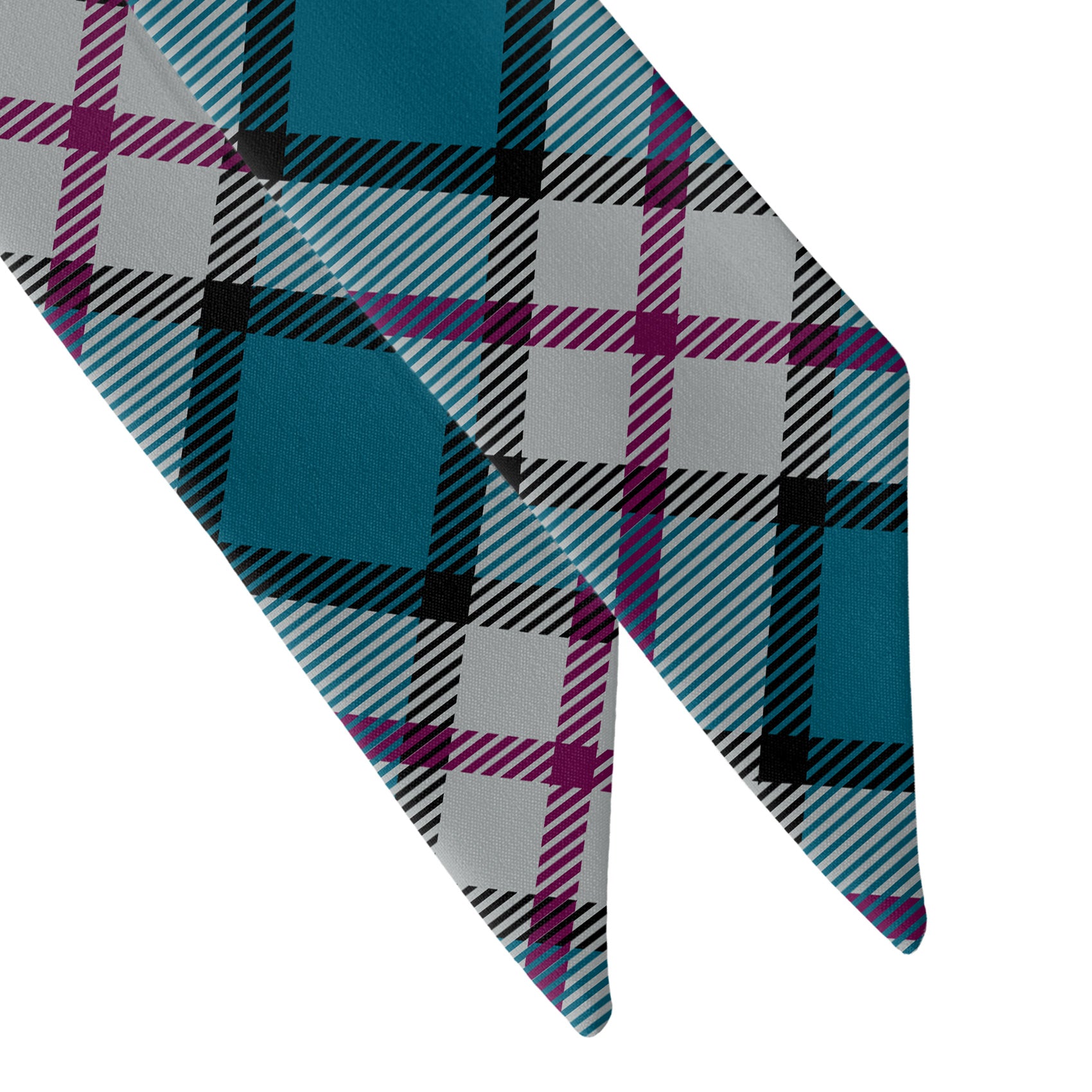 Harrison Plaid Hair Scarf - Scarf Tapered Ends - Knotty Tie Co.