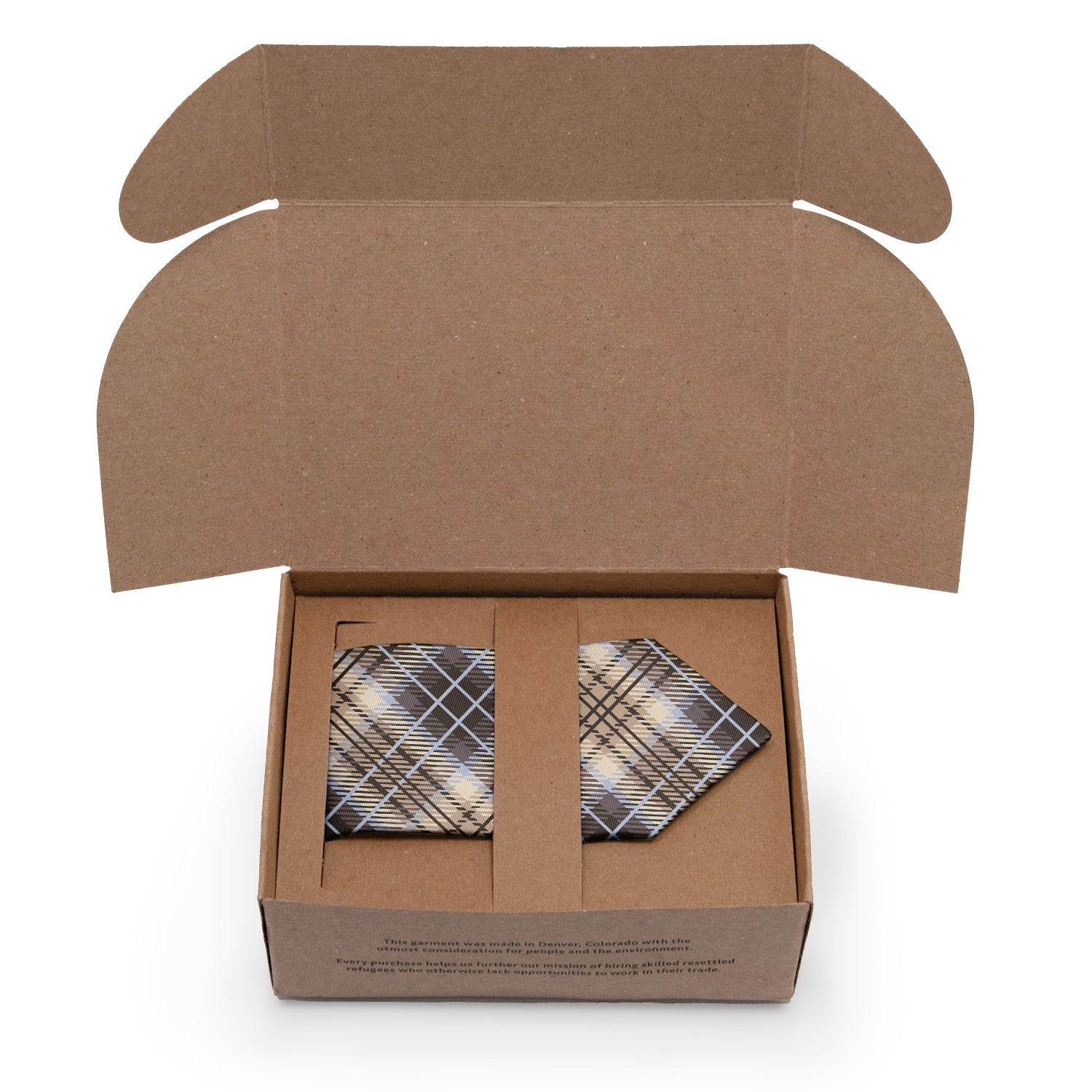 Hartman Plaid Necktie - Packaging - Knotty Tie Co.