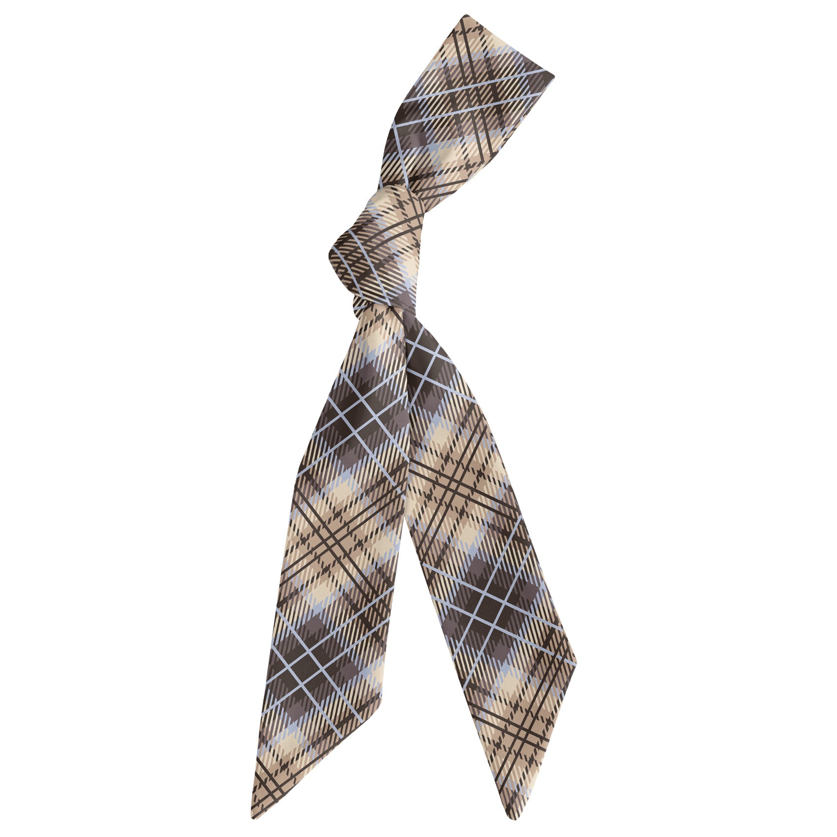 Hartman Plaid Hair Scarf - Scarf Tied Into Knot - Knotty Tie Co.