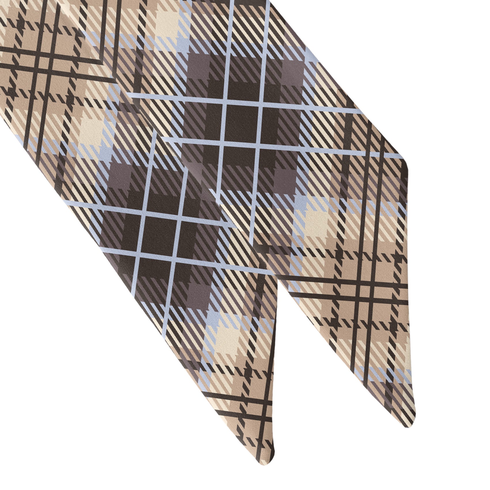 Hartman Plaid Hair Scarf - Scarf Tapered Ends - Knotty Tie Co.