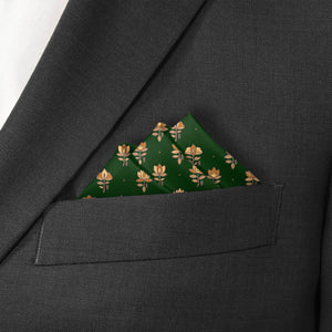 Harvest Bloom Pocket Square - Stairs Fold - Knotty Tie Co.