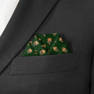Harvest Bloom Pocket Square - Scalloped Fold - Knotty Tie Co.