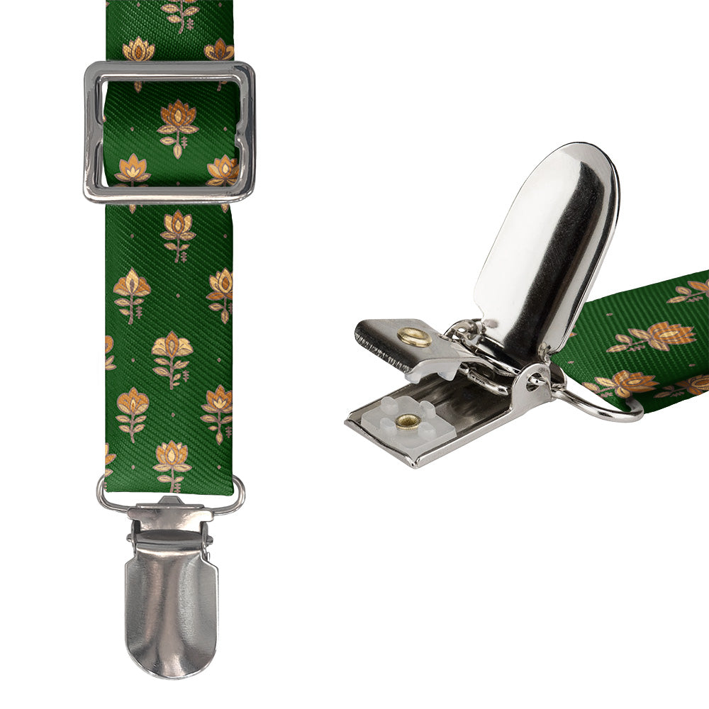 Harvest Bloom Suspenders - Hardware and Strap - Knotty Tie Co.