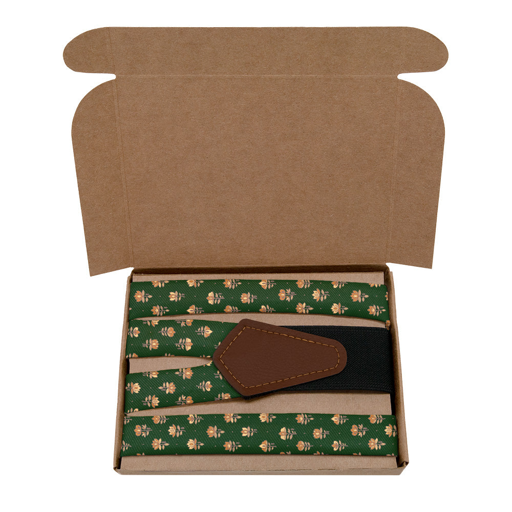 Harvest Bloom Suspenders - Kraft Gift Box Packaging - Knotty Tie Co.
