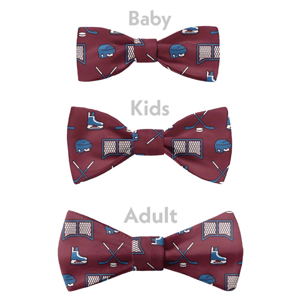 Hat Trick Hockey Bow Tie - Bow Sizes - Knotty Tie Co.