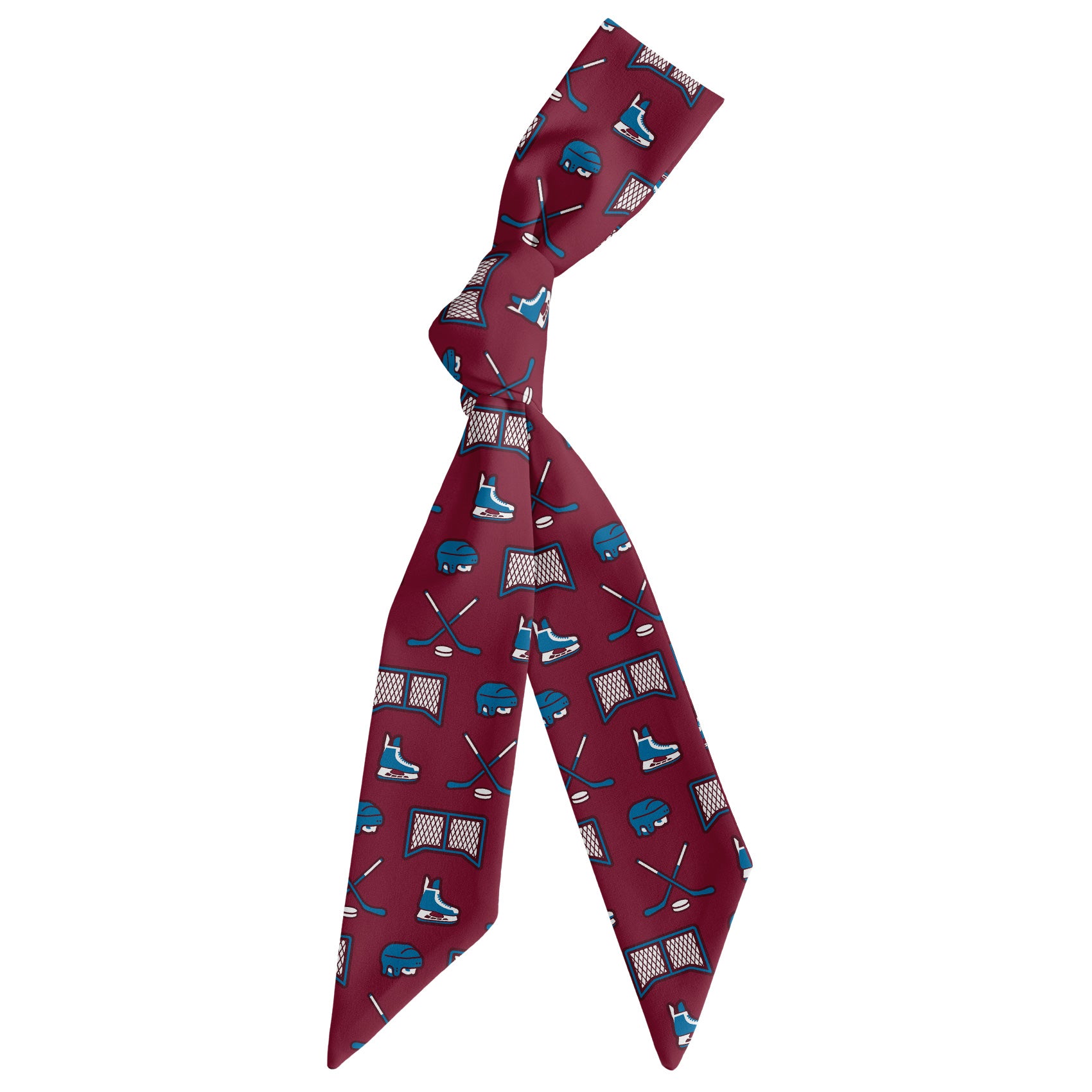 Hat Trick Hockey Hair Scarf - Scarf Tied Into Knot - Knotty Tie Co.
